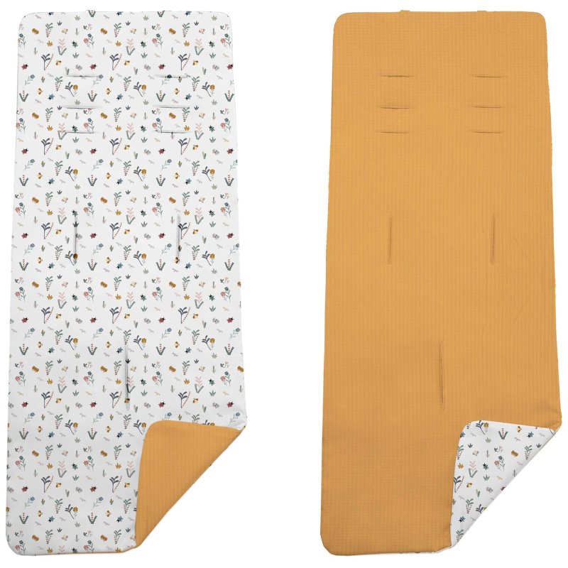 Colchoneta Reversible Serker Mariquitas Mostaza