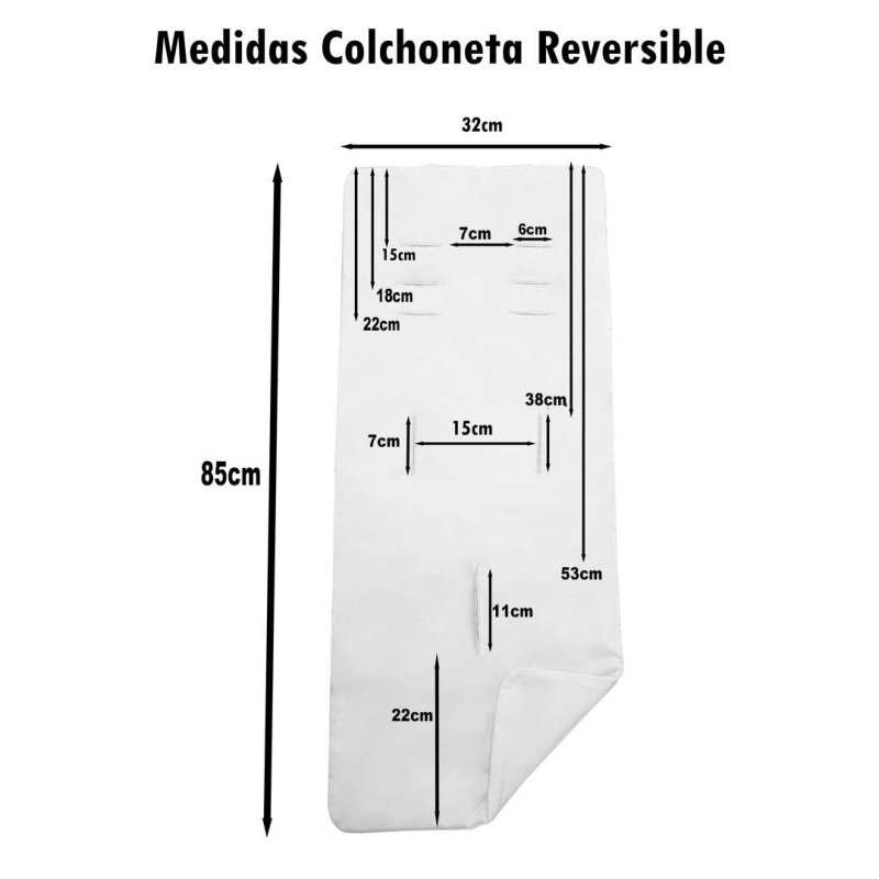 Colchoneta Reversible Serker Mariquitas Mostaza