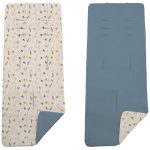Colchoneta Reversible Serker Pajaritos Azul