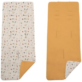 Colchoneta Reversible Serker Pajaritos Mostaza