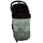 Saco polipiel estampada Ardilla verde oscuro interior punto negro