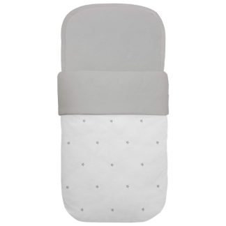 Saco Capazo Piqué Blanco con Bordado Estrellas