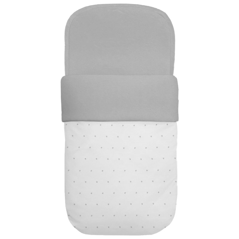 Saco Capazo Piqué Blanco con Bordado Estrellitas