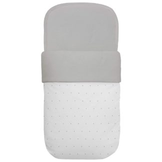 Saco Capazo Piqué Blanco con Bordado Topitos