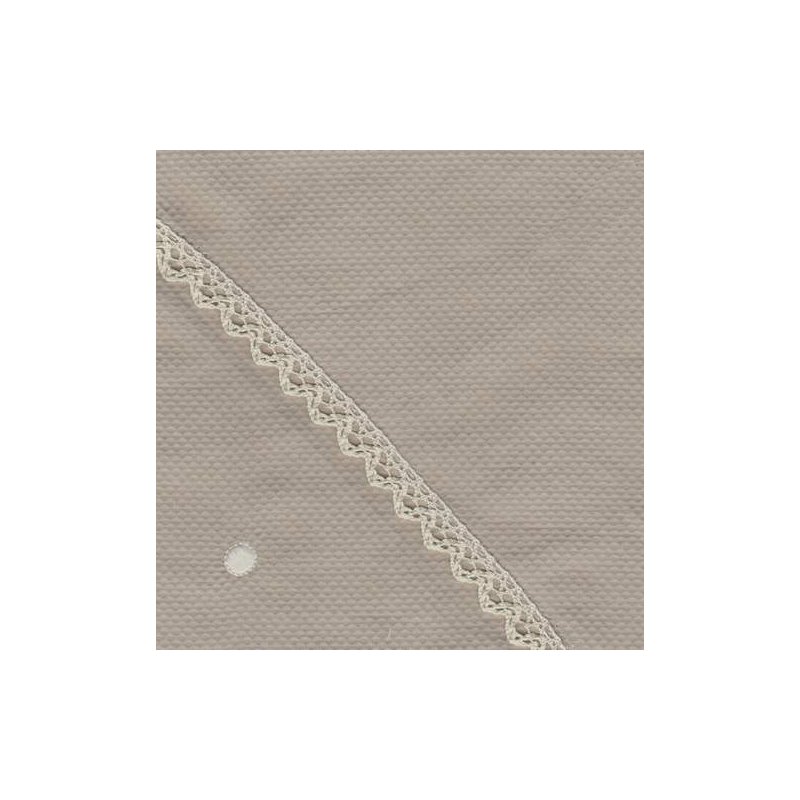 Panera lencera en piqué con puntilla y bordado de bodoques