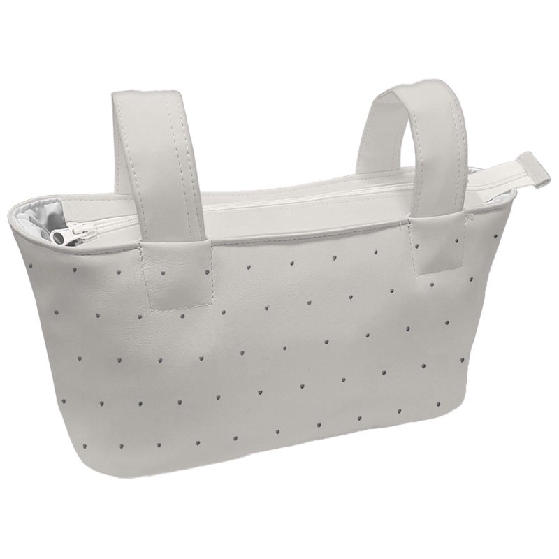 Bolsos Polipiel Crudo con bordado de topitos