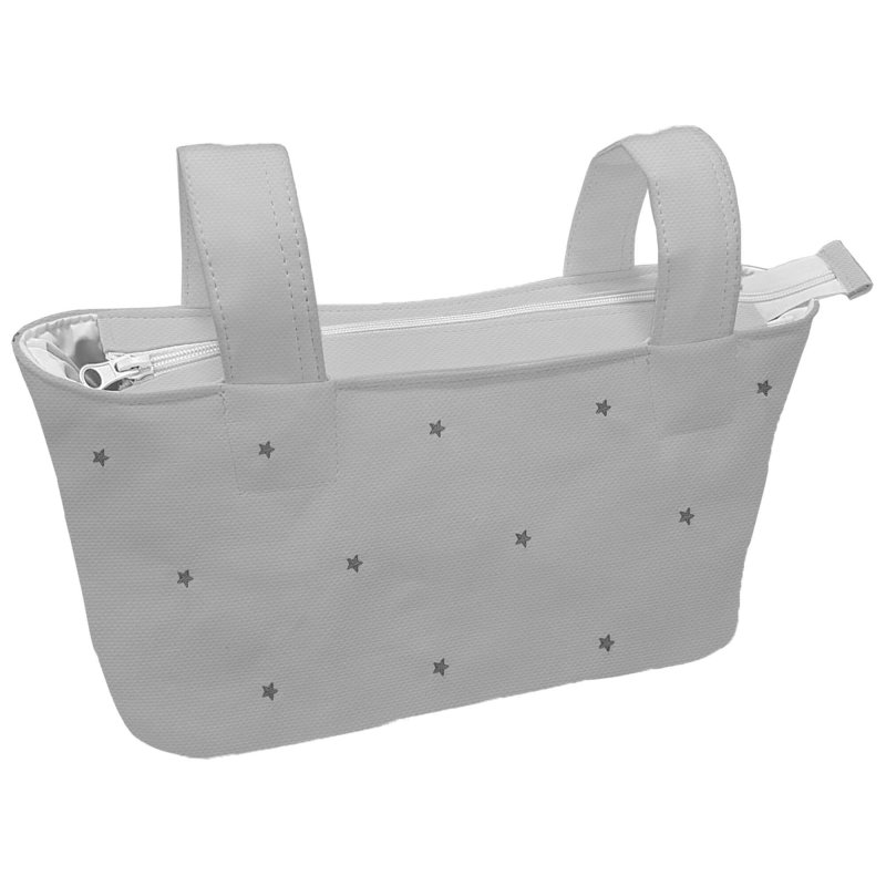 Bolsos Polipiel Gris con bordado de bodoques