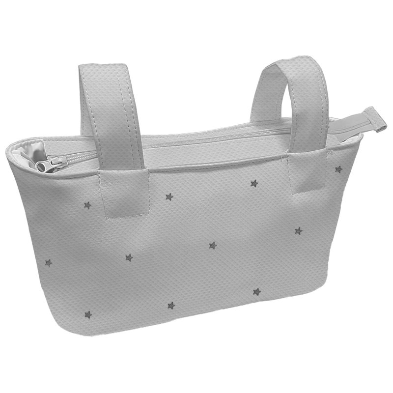 Bolsos Polipiel Gris con bordado de bodoques