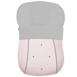Sacos Grupo Cero Polipiel Rosa con Bordado de Bodoques y Puntilla