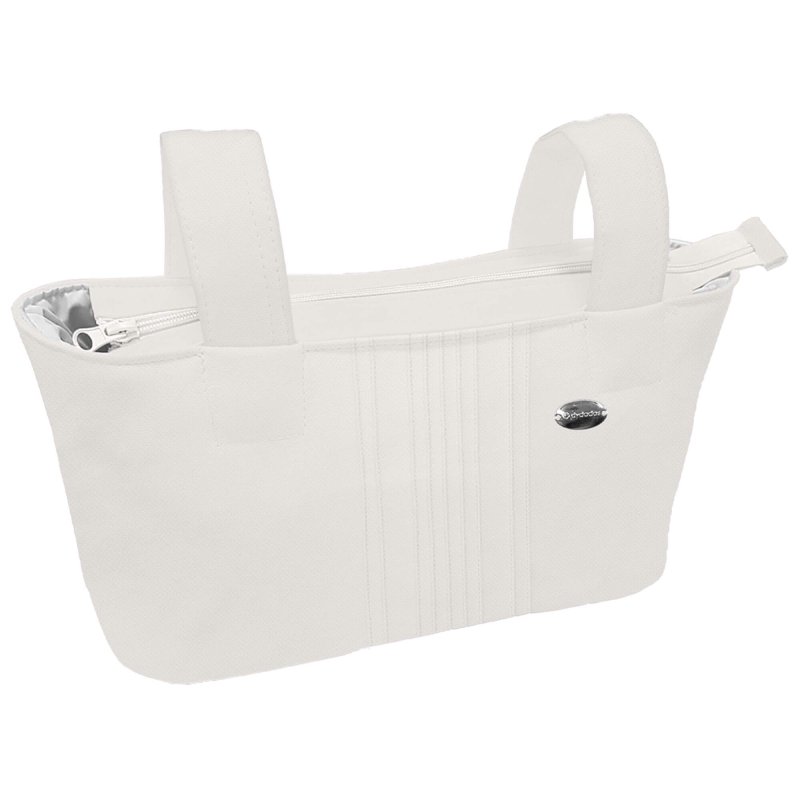 Bolsos Piqué Crudo con Jaretas Bordado de Topitos y Puntilla
