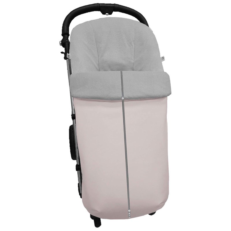 Sacos silla en polipiel lisa rosa interior en gris