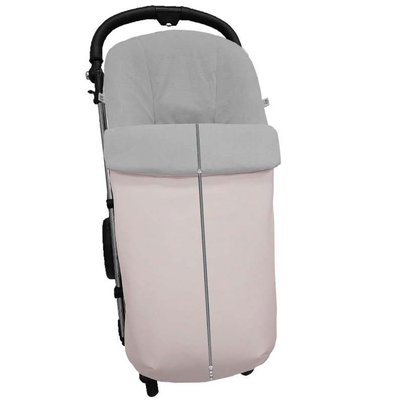 Sacos silla en polipiel lisa rosa interior en gris