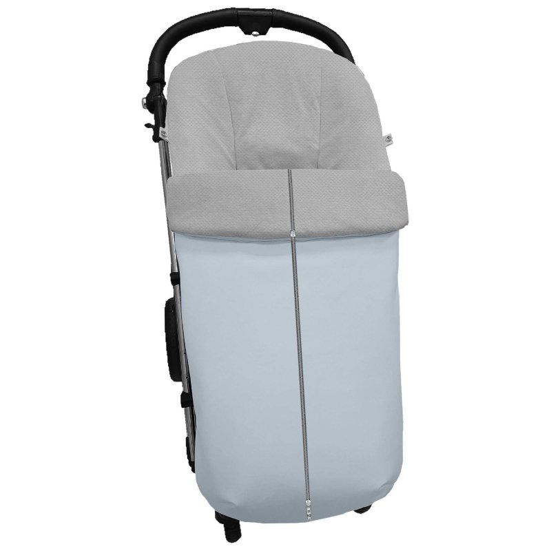 Sacos silla en polipiel lisa celeste interior en gris