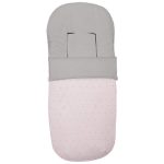 Sacos silla piqué rosa con bordado de topitos gris