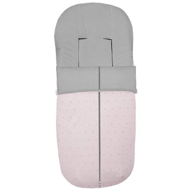 Sacos silla piqué rosa con bordado de topitos gris
