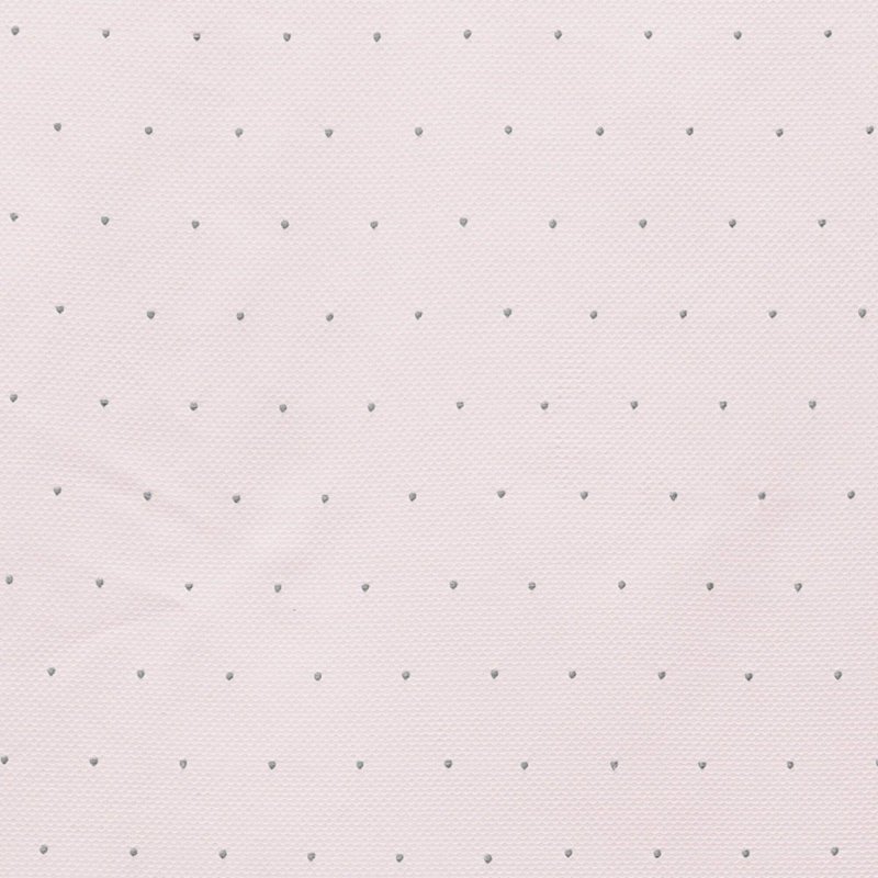 Sacos silla piqué rosa con bordado de topitos gris