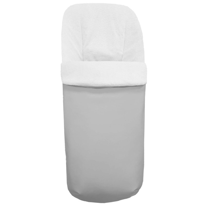 Sacos silla en polipiel lisa gris interior en blanco