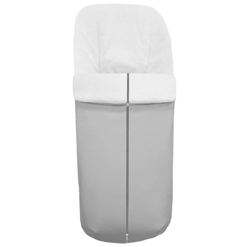 Sacos silla en polipiel lisa gris interior en blanco