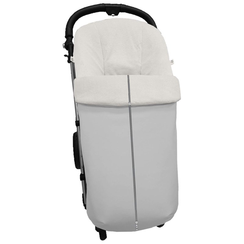 Sacos silla en polipiel lisa gris interior en crudo