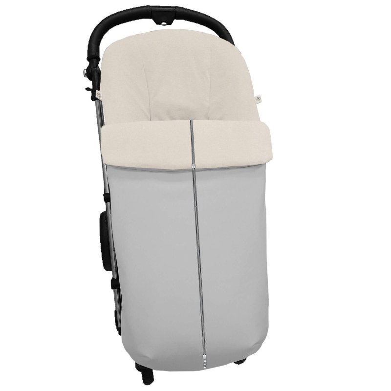 Sacos silla en polipiel lisa gris interior en crudo