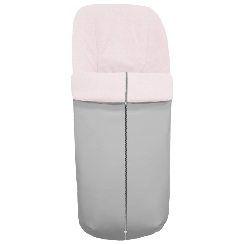 Sacos silla en polipiel lisa gris interior en rosa