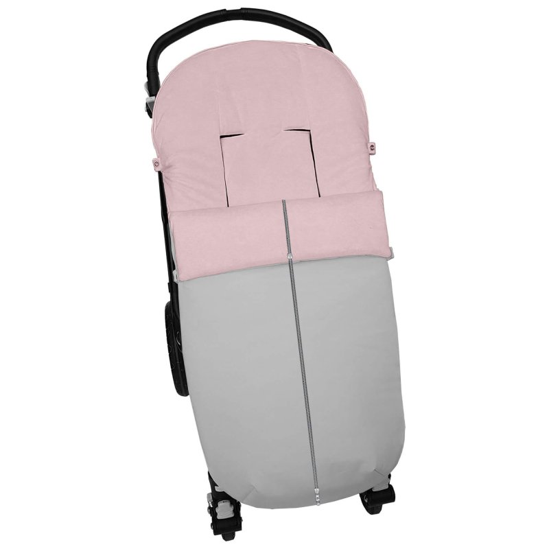 Sacos silla en polipiel lisa gris interior en rosa