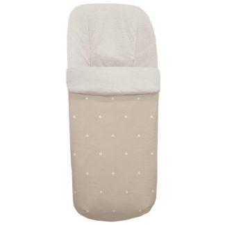 Sacos silla piqué camel con bordado de estrellas crudo