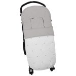 Sacos silla piqué blanco con bordado de estrellas gris