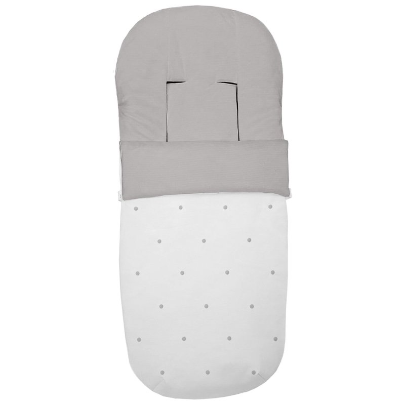 Sacos silla piqué blanco con bordado de bodoques gris