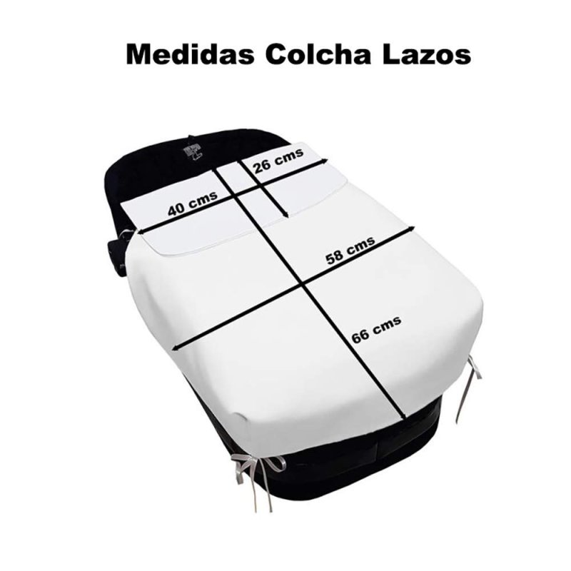 Colchas universales para capazo en piqué blanco con bordado de bodoques