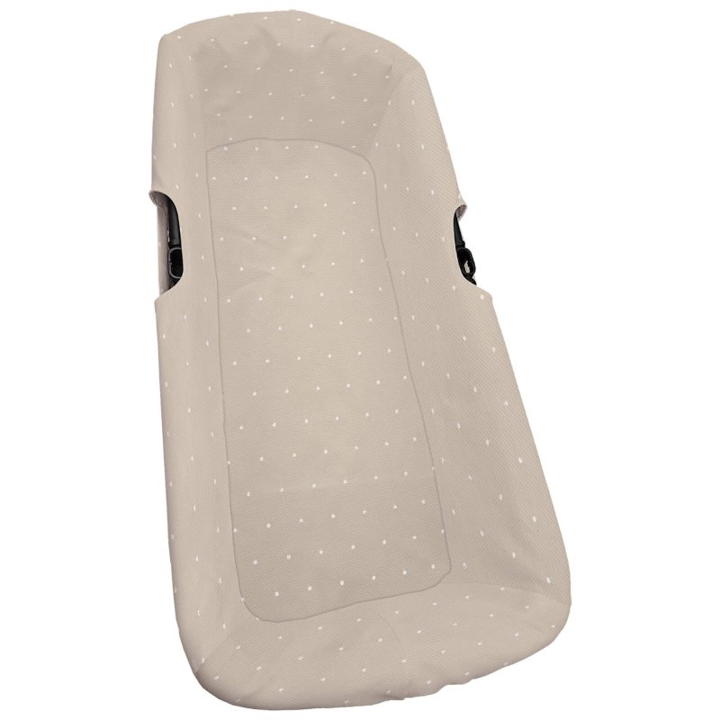 Interiores de Capazo Universal Piqué Camel Bordado Topitos
