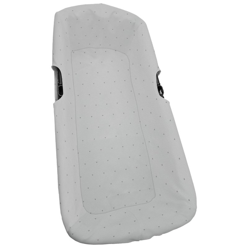 Interiores de Capazo Universal Piqué Gris Bordado Topitos