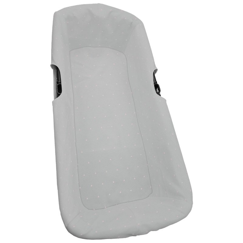 Interiores de Capazo Universal Piqué Gris Bordado Topitos