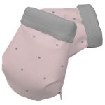 Guantes Polipiel Rosa con Bordado de Estrellas para el interior tejidos de piqué o pelo corto