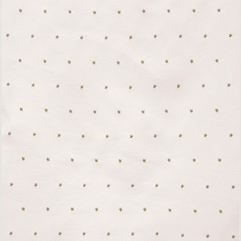 Colchas universales para capazo en piqué crudo con bordado de estrellitas