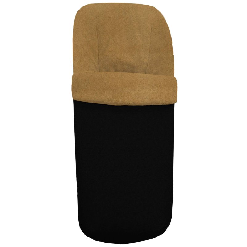 Sacos de Silla Impermeables Oxford Liso Negro, interior en pelo ocre