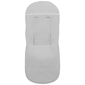 Fundas silla en piqué gris con puntilla picos y bordado de topitos