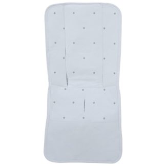 Fundas silla en piqué celeste con bordado de bodoques