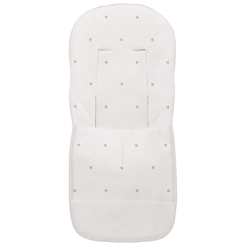 Fundas silla en piqué crudo con bordado de estrellas