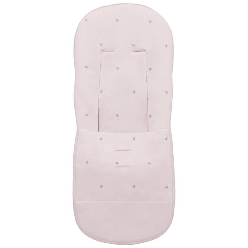 Fundas silla en piqué rosa con bordado de estrellas