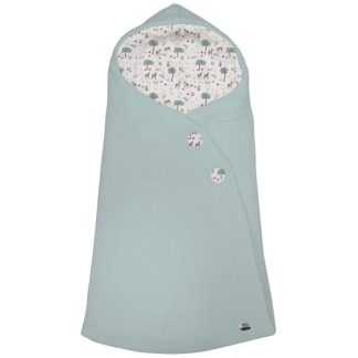 Sacos Capazo Cruzados Bambi Azulado Exterior Serker Menta. Interior Pelo o Villela Estampado
