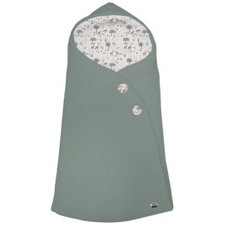 Sacos Capazo Cruzados Bambi Verde Exterior Serker Verde. Interior Pelo o Villela Estampado