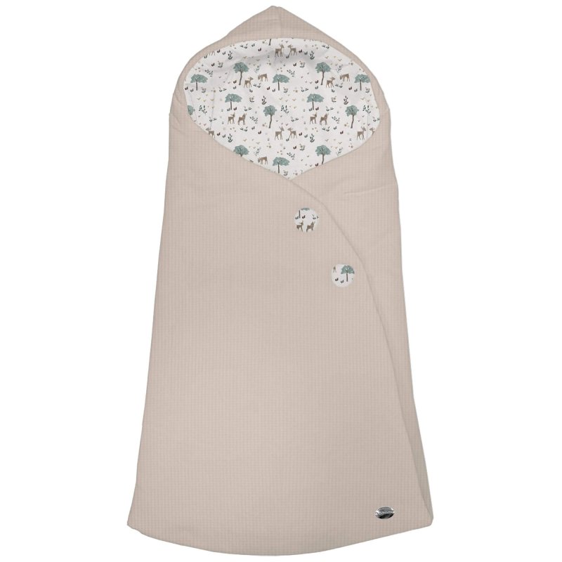 Sacos Capazo Cruzados Bambi Visón Exterior Serker Tostado. Interior Pelo o Villela Estampado