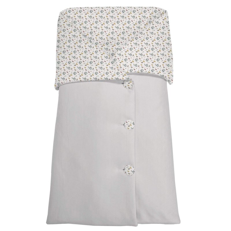 Sacos Capazo Cruzados Zoe Gris. Exterior Puzzle Gris. Interior Pelo o Villela Estampado