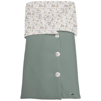 Sacos Capazo Cruzados Erick Verde. Exterior Puzzle Verde. Interior Pelo o Villela Estampado