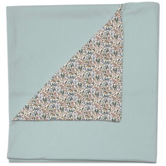Mantitas Dylan Azulado. Exterior Serker Menta. Interior Villela o Pelo Estampado