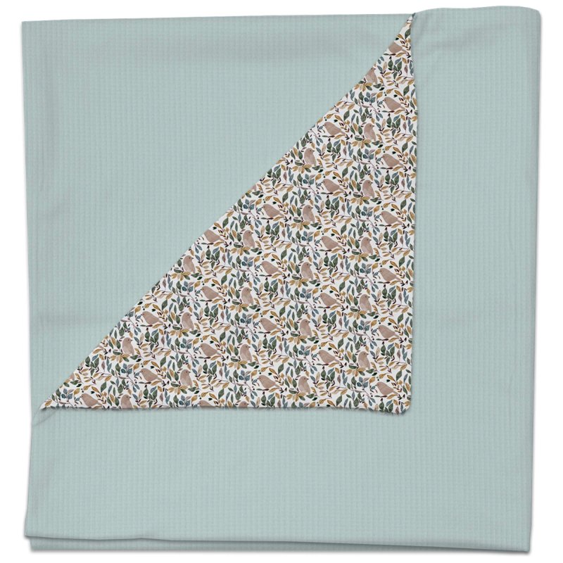Mantitas Dylan Azulado. Exterior Serker Menta. Interior Villela o Pelo Estampado