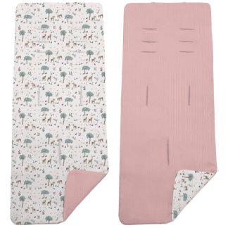Colchoneta Reversible Bambi Rosado