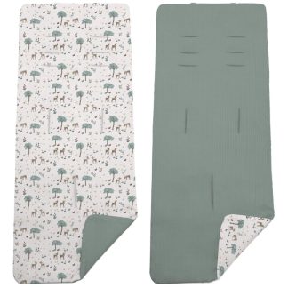 Colchoneta Reversible Bambi Verde