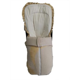 Saco funda piqué y tapa pata de gallo gris